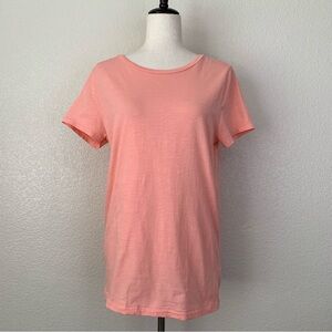 J. Crew Slub 100% Cotton Coral Crewneck Women’s Tee, Sz Large